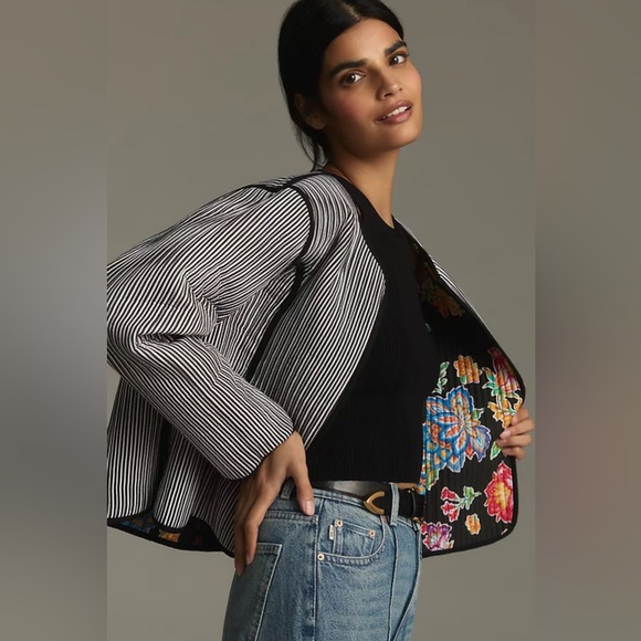 Anthropologie Quilted Reversible Jacket, XS/S NWT - Picture 2 of 9